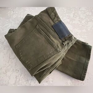 Bonobos Olive Green Selvage Jeans, Size 33/32